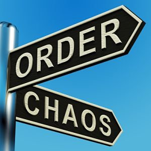 Direction sign to either Order or Chaos in your life
