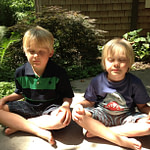 boys meditating