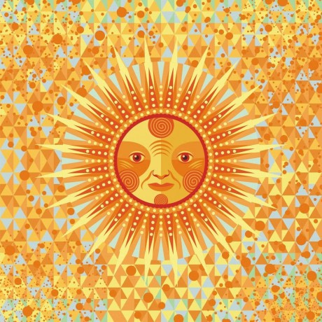 Yellow Sun stylized illustration